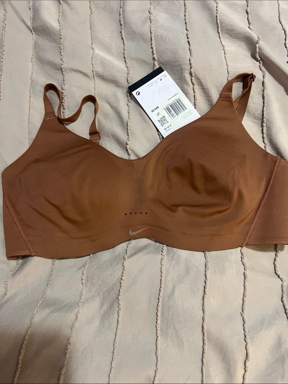 Nike Brown Seamless Low-Profile Sports Bra